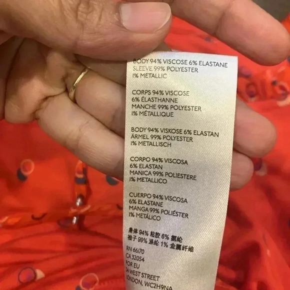 Anthropologie Maeve Ruffle Jacquin Peasant Blouse Top Confetti - Picture 9 of 9